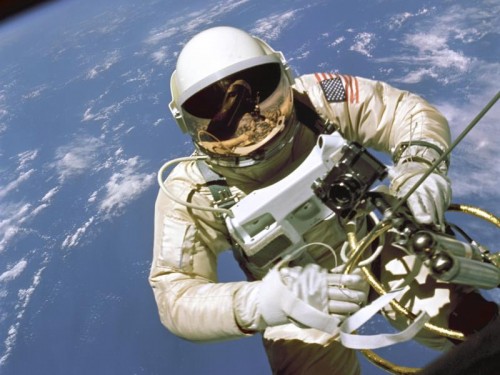 Astronaut Ed White during the first American spacewalk